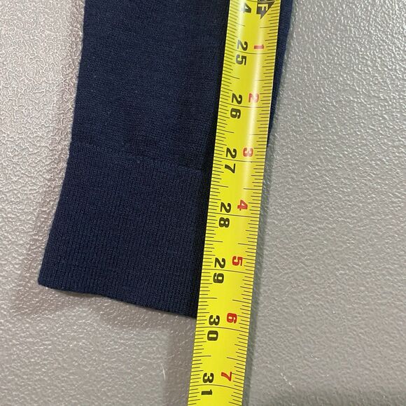 EXPRESS Mens Pullover Sweater Merino Wool Blend Long Sleeve S Blue Preppy Grunge - Picture 7 of 9